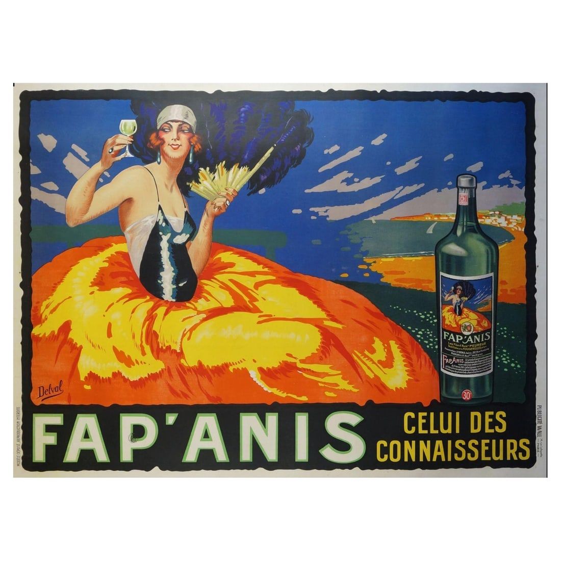 Circa-1930 vintage French poster for Fap’Anis, a liqueur that was initially fictional, estimated at $3,500-$4,000 at Jasper52.