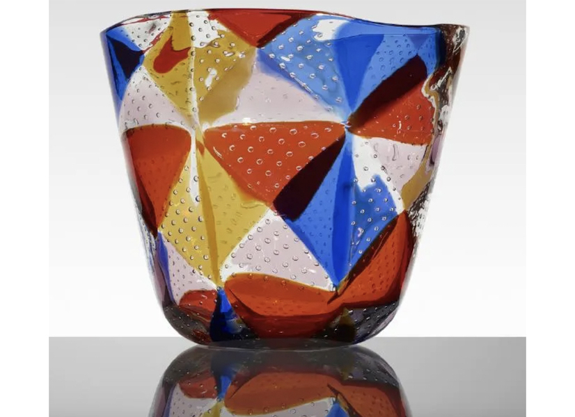 An intarsio vase by Ercole Barovier achieved $16,000 plus the buyer’s premium in May 2018. Image courtesy of Wright and LiveAuctioneers.