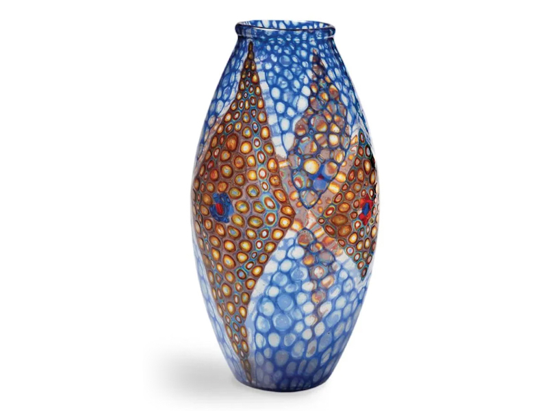 An Ercole Barovier 1924 murrine vase brought a robust price of €160,000 ($175,640) plus the buyer’s premium in February 2017. Image courtesy of Cambi Casa D’Aste and LiveAuctioneers.