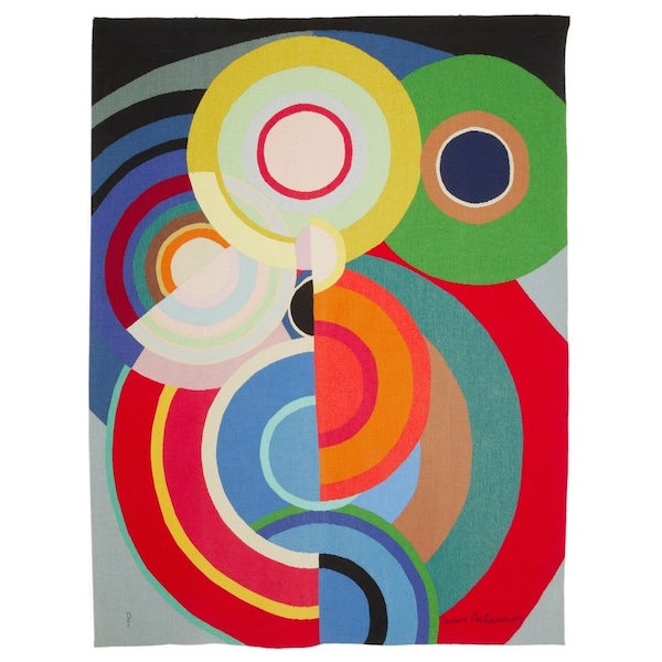 A Sonia Delaunay tapestry, ‘Autumn,’ attained €46,000 ($49,850) plus the buyer’s premium in October 2023. Image courtesy of Piasa and LiveAuctioneers.