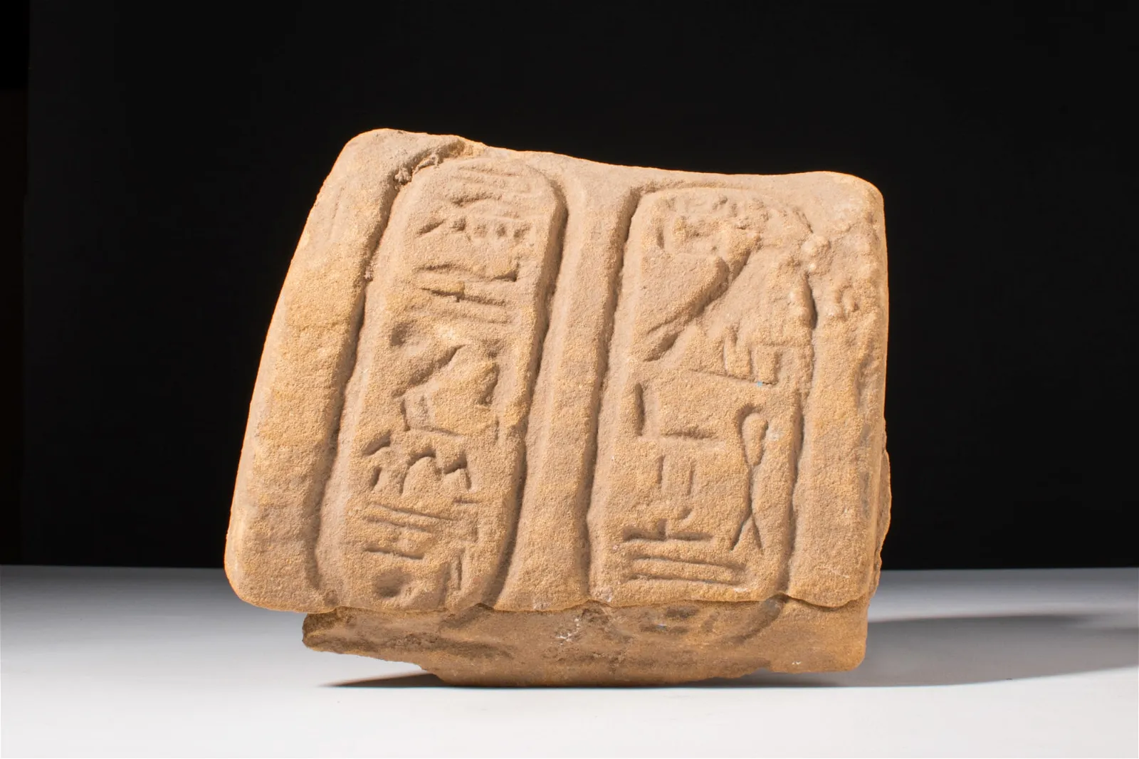 Sandstone bracelet fragment from a once colossal statue of Akhenaten, circa 1352-1336 BC, which sold for £11,000 (£13,750 or $17,440 with buyer’s premium) at Apollo Art Auctions.