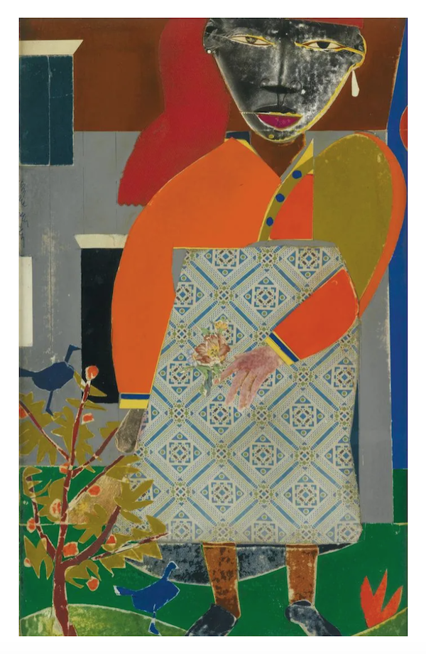 Romare Bearden’s ‘Girl in a Garden’ made $150,000 plus the buyer’s premium in April 2021. Image courtesy of Swann Auction Galleries and LiveAuctioneers.