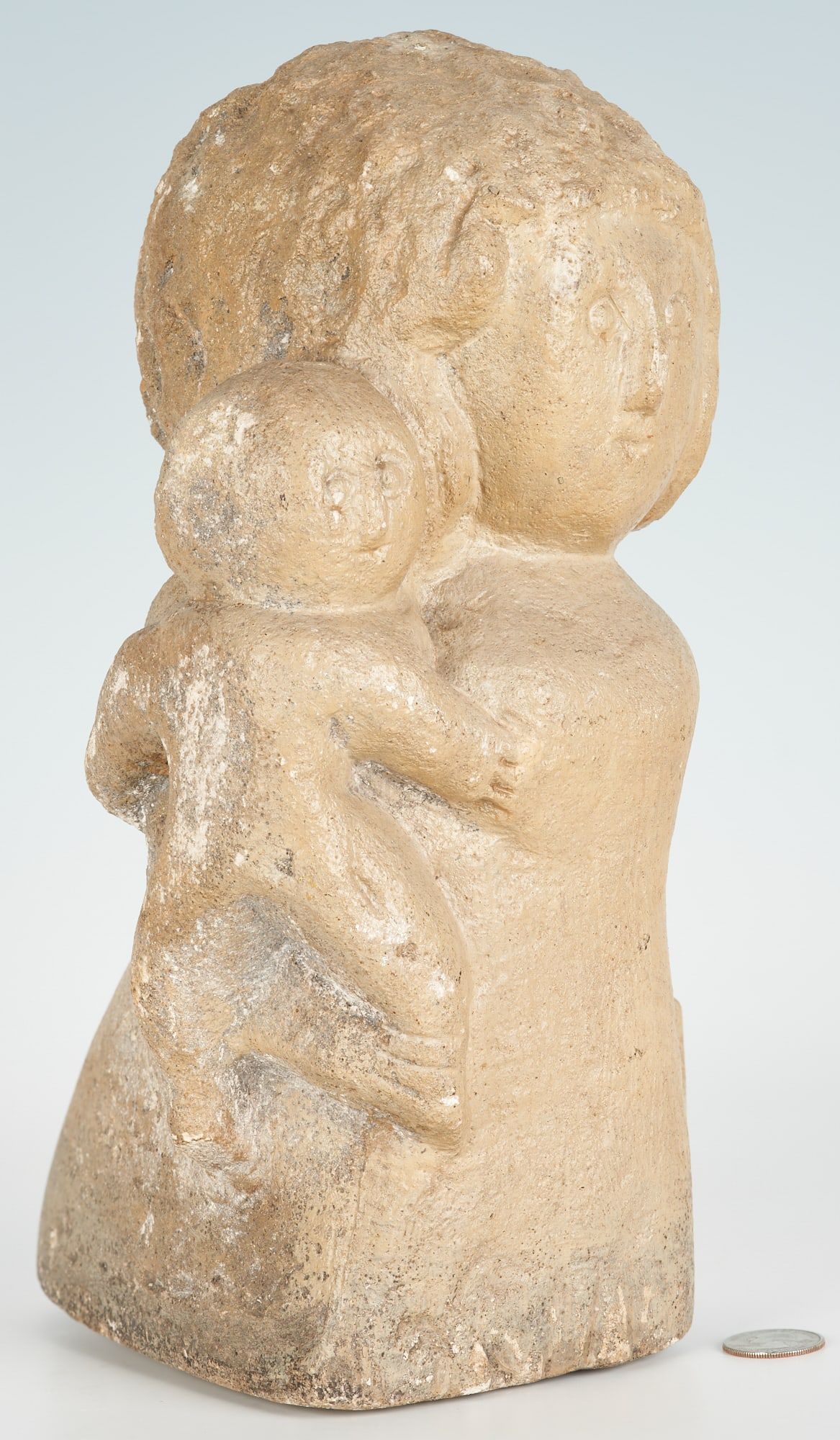 William Edmondson &#8216;Mother and Child&#8217; carving with modest estimate won $122K at Case