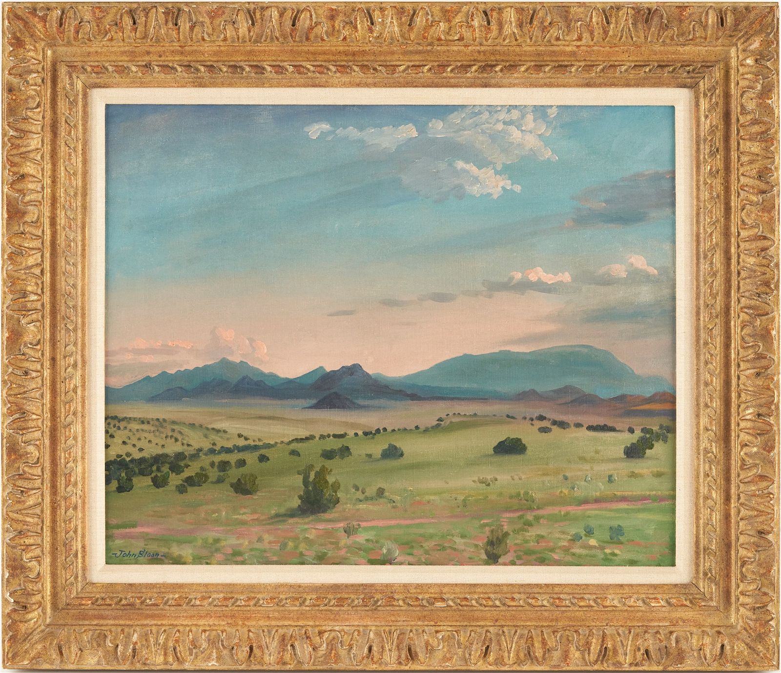 John Sloan, ‘Land of Turquoise’, which sold for $36,400 with buyer’s premium at Case.
