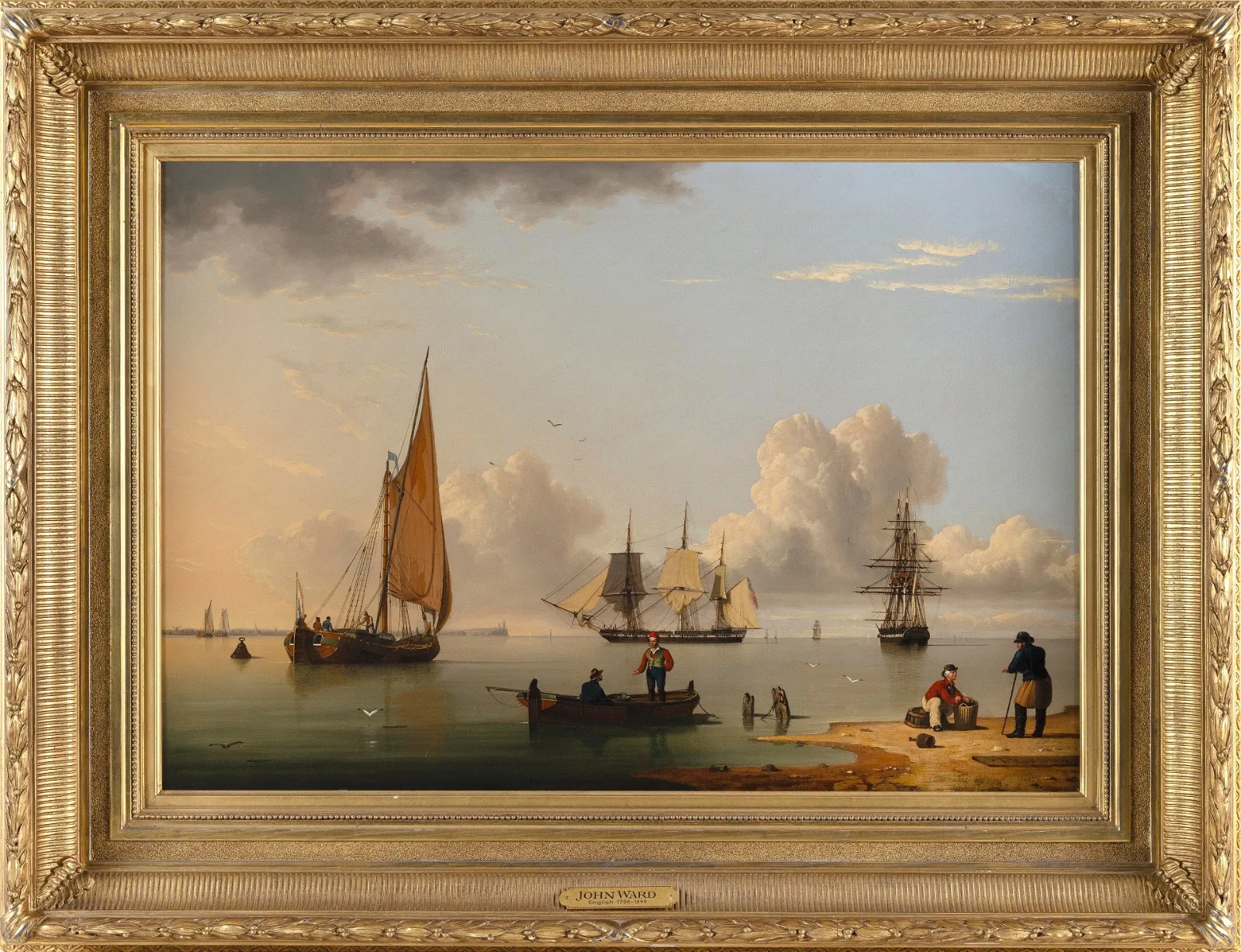 John Ward of Hull, 'A Frigate Offshore,' estimated at $30,000-$40,000 at Eldred's.
