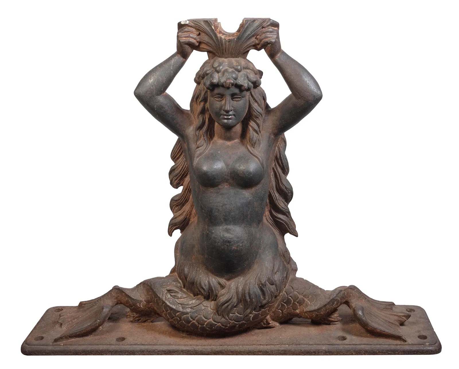 Ship’s wheel bracket helm in the form of a mermaid, estimated at $50,000-$70,000 at Eldred's.