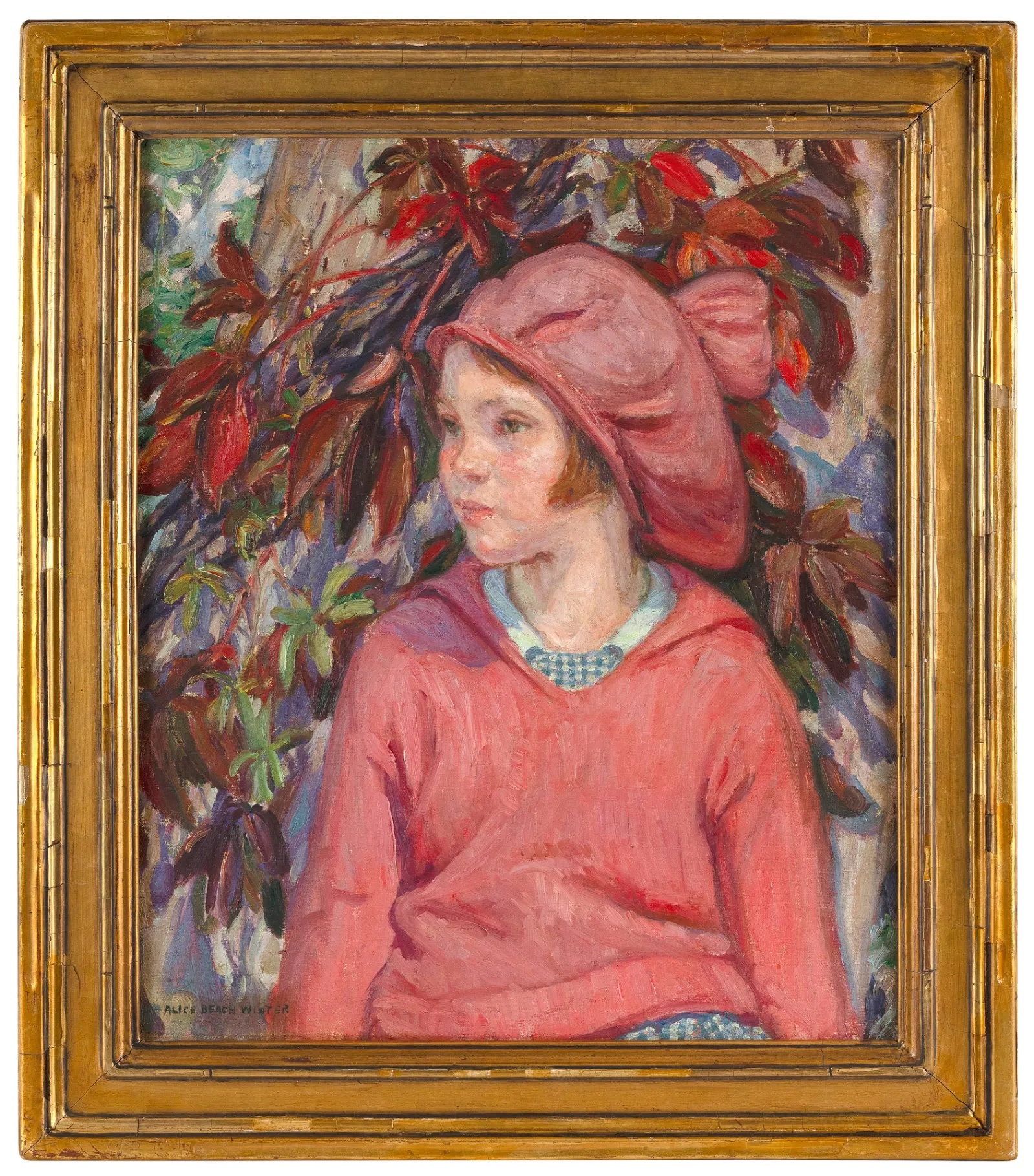 Alice Beach Winter, 'Portrait of a Young Girl,' estimated at $2,500-$3,500 at Eldred's.