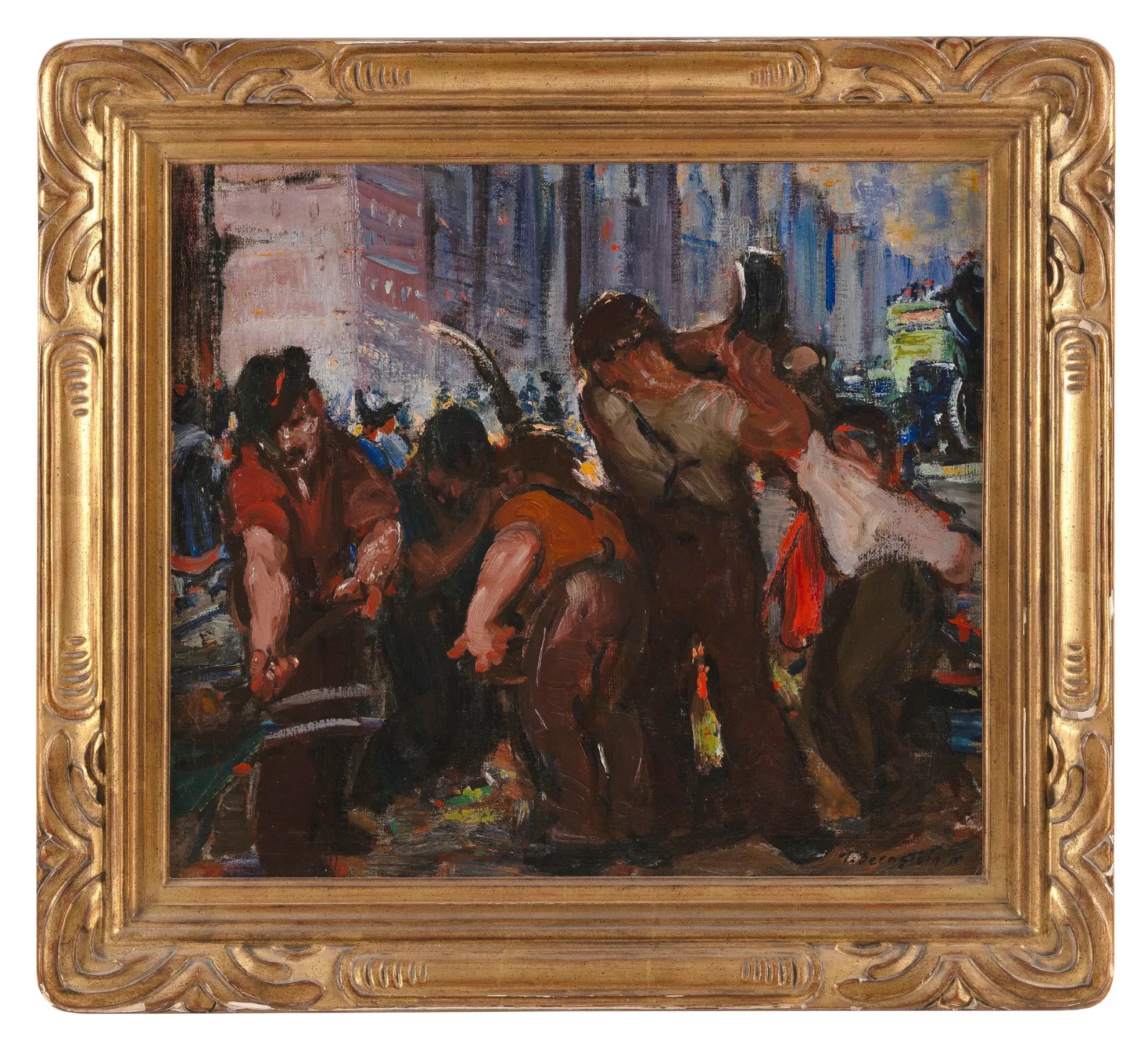 Theresa Ferber Bernstein, 'Streetworkers,' estimated at $5,000-$10,000 at Eldred's.