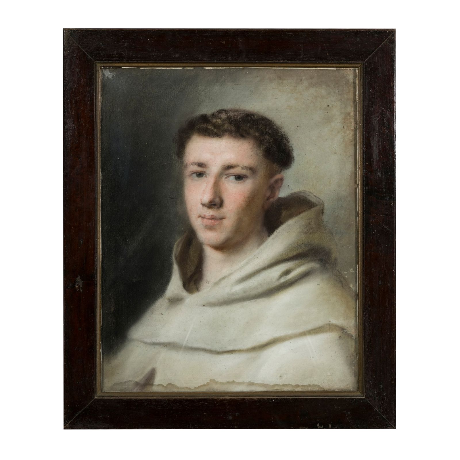 ‘Portrait of a Young Friar’, a pastel on paper by Rosalba Carriera that hammered for €60,000 and sold for €79,200 ($85,940) with buyer’s premium at Lucas Milano SRL.