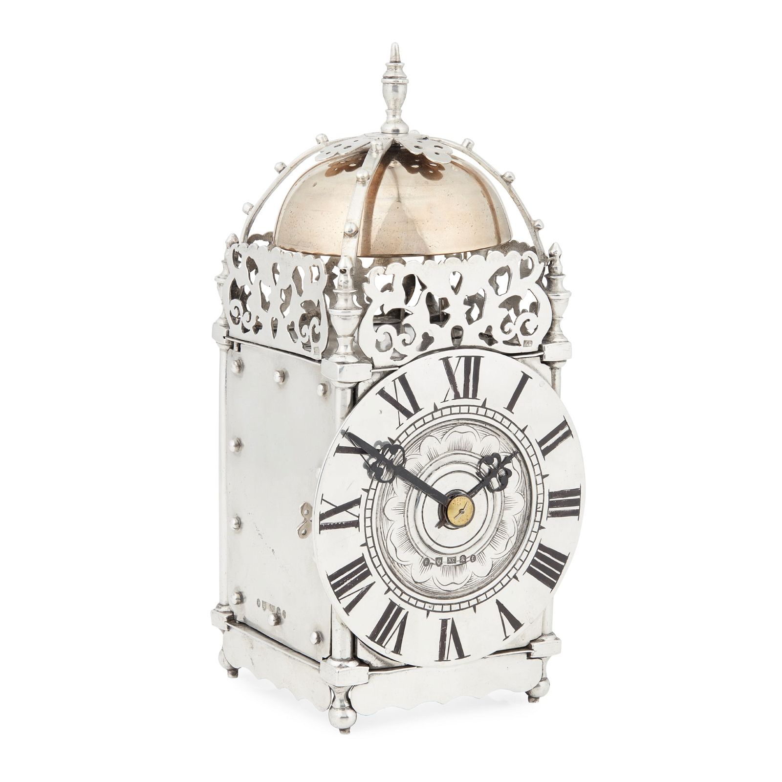 Victorian silver lantern clock by Alexander Chalmers, estimated at £1,200-£1,500 at Lyon & Turnbull.