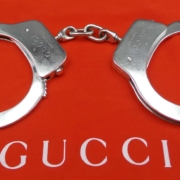 Gucci sterling silver handcuffs, designed by Tom Ford and estimated at $25,000-$50,000 at Pandora Auctions.