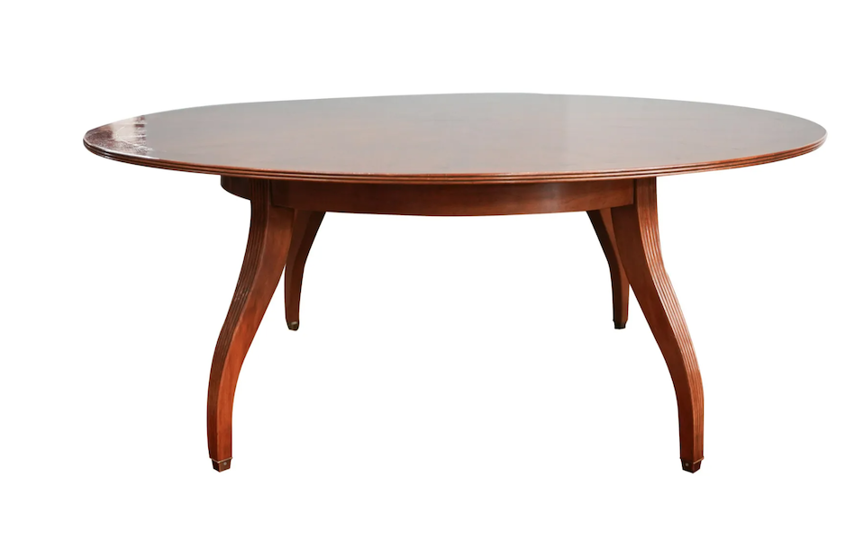 A Rose Tarlow Regency-style round dining table sold for $6,500 plus the buyer’s premium in August 2021. Image courtesy of Abell Auction and LiveAuctioneers.