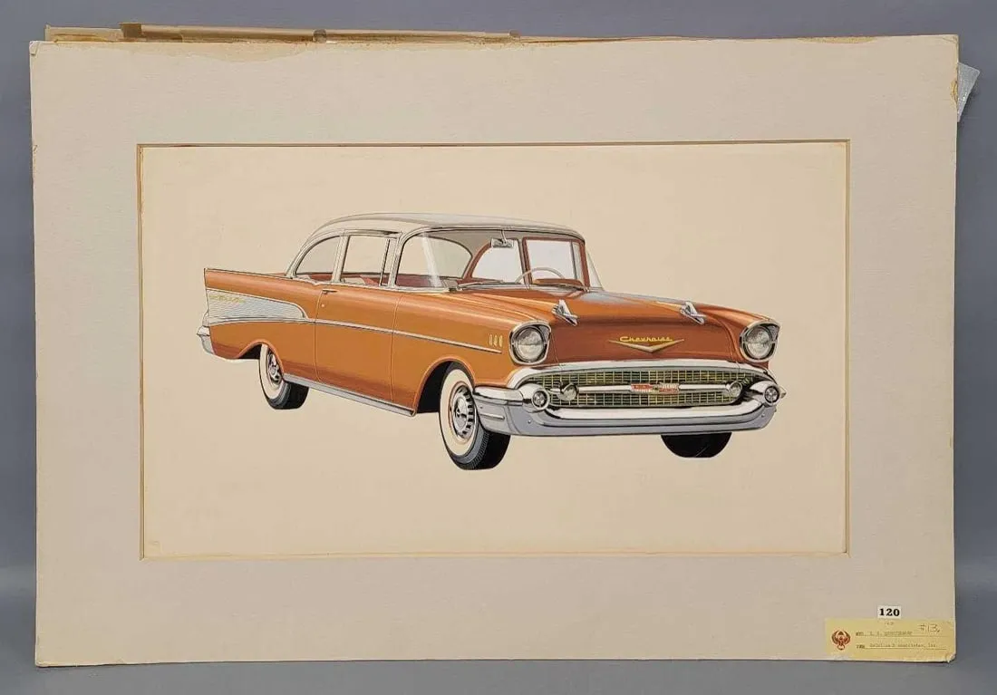 1957 Chevrolet Bel Air marketing artwork leads our five auction highlights