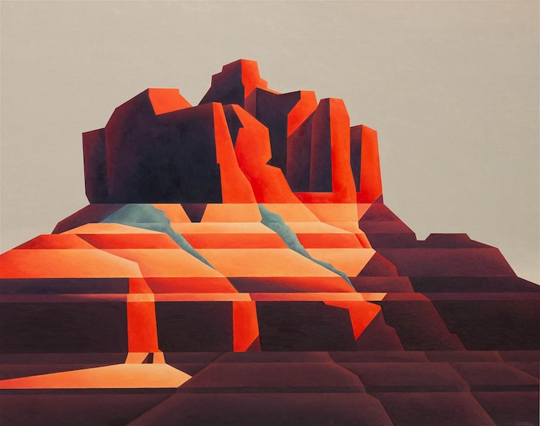 Ed Mell’s ‘Red Rock,’ a large oil painting from 1980, achieved $30,000 plus the buyer’s premium in May 2021. Image courtesy of Freeman’s Hindman and LiveAuctioneers.