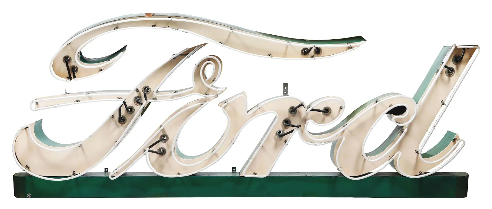 Ford script neon sign, which sold for $41,820 at Morphy.