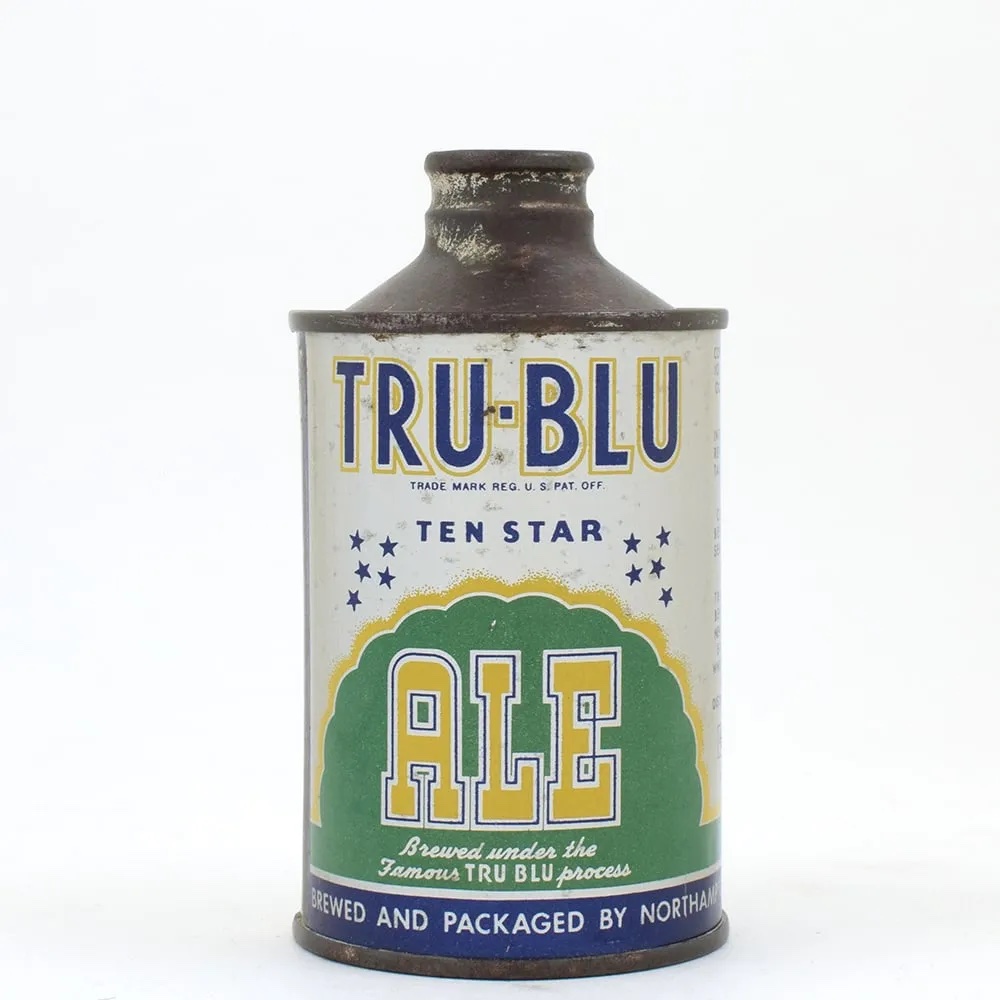 Tru Blu Ale 10-ounce cone top can, which sold for $15,500 ($18,910 with buyer’s premium) at Morean.