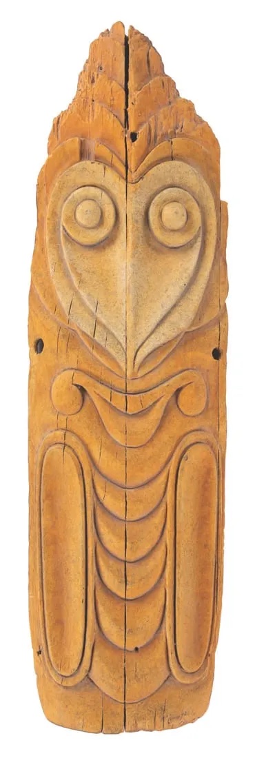 Adventureland entryway mask, which sold for $7,500 ($9,075 with buyer's premium) at Van Eaton.