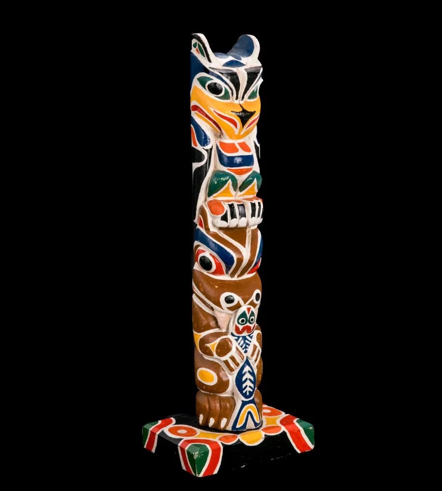 Jimmy Seaweed totem pole model, estimated at CA$1,200-CA$1,800 ($885-$1,330) at First Arts.