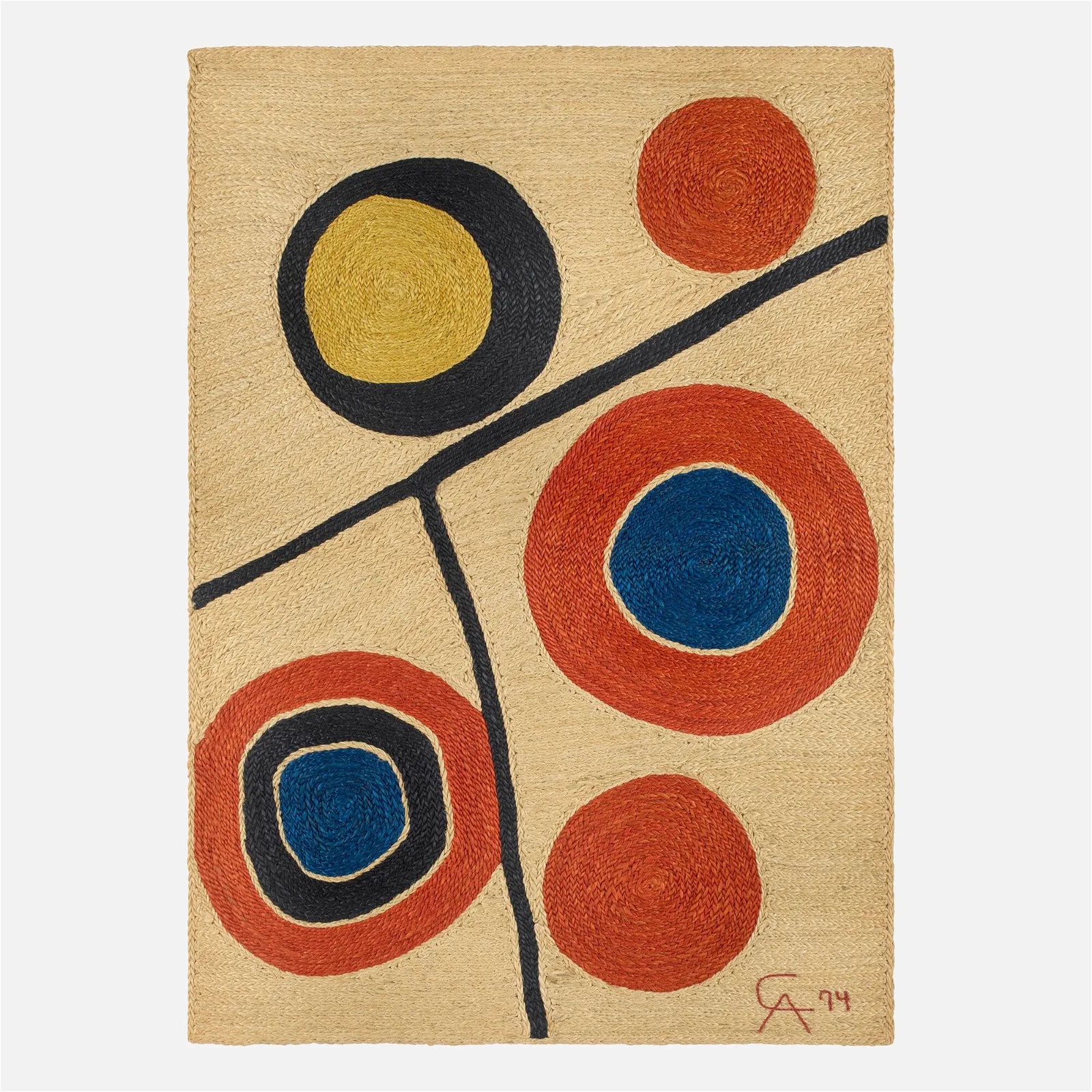 After Alexander Calder, Floating Circles tapestry, which sold for $35,000 ($45,850 with buyer’s premium) at LAMA.