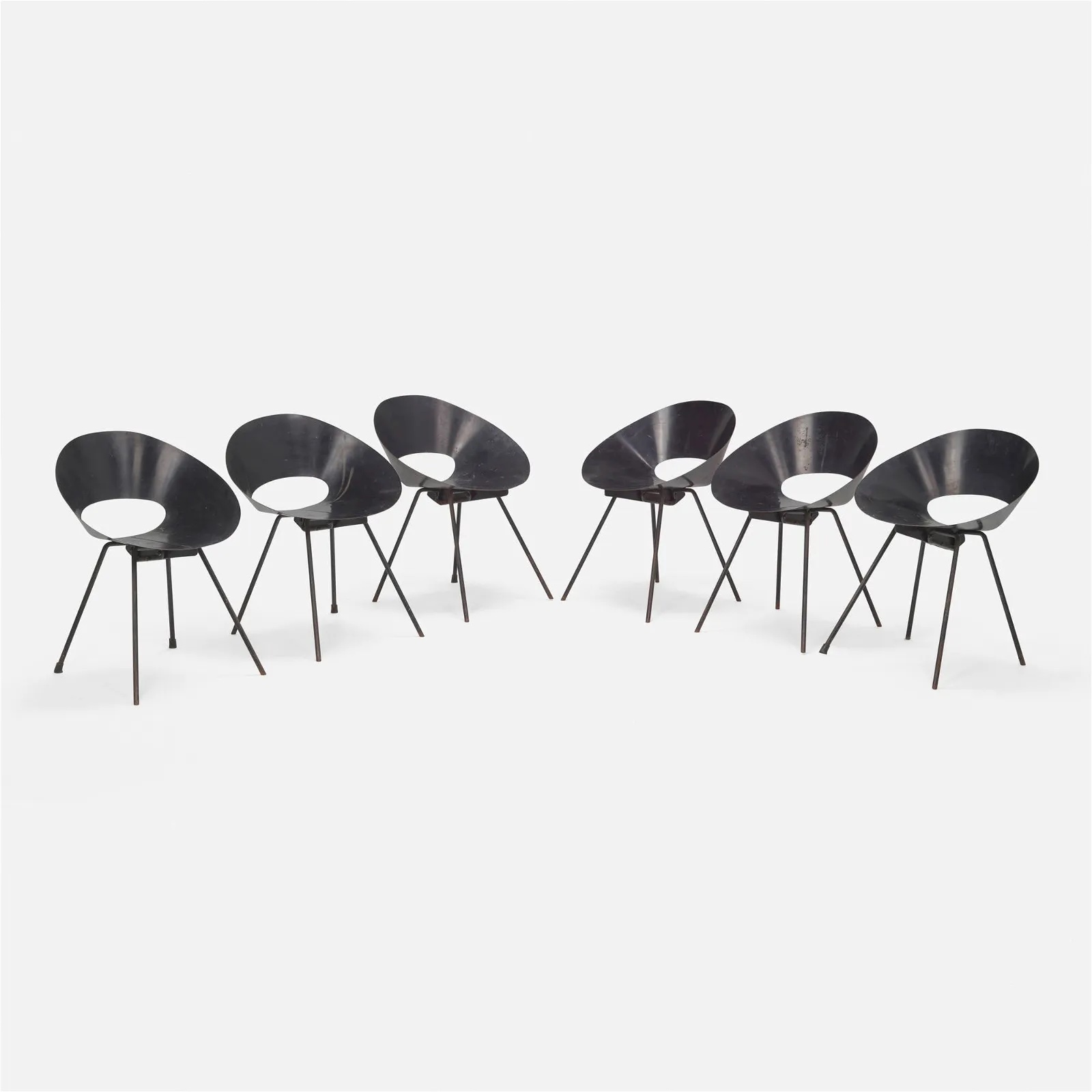 Set of six Donald Knorr chairs, model 132U, which sold for $22,000 ($28,820 with buyer’s premium) at LAMA.
