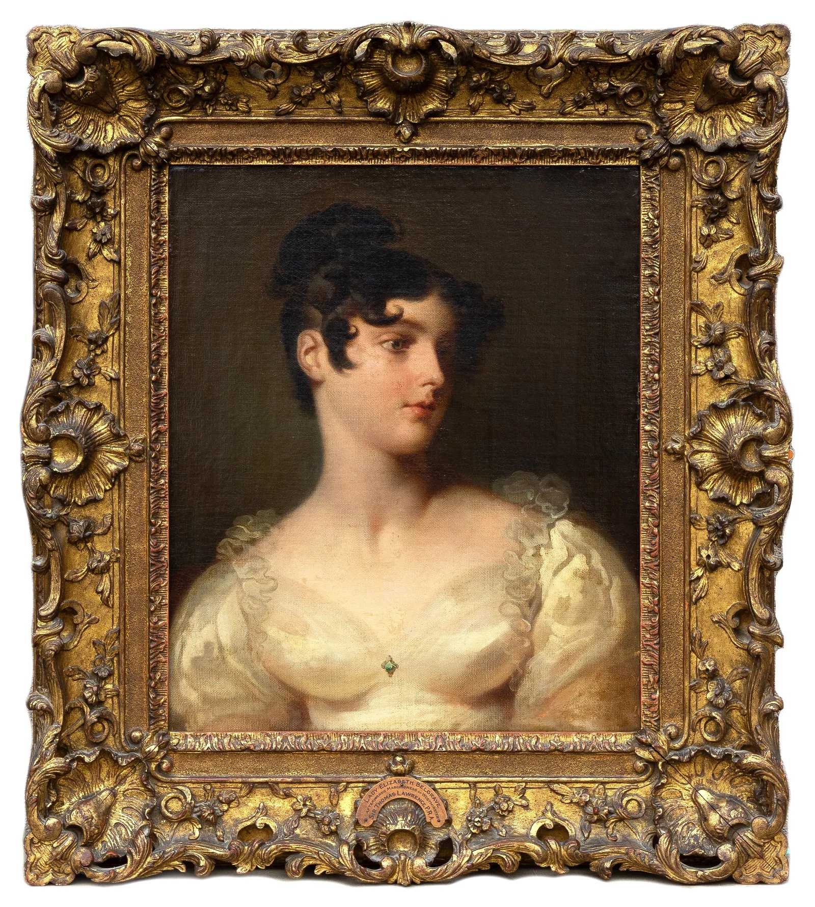 Portrait of Lady Elizabeth Mary, Countess of Belgrave by Sir Thomas Lawrence, which sold for $16,000 ($20,000 with buyer's premium) at Cottone Auctions.