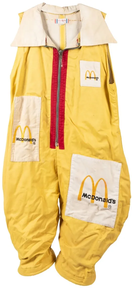 Complete 1970s Ronald McDonald costume, estimated at $2,000-$4,000 at Potter & Potter.
