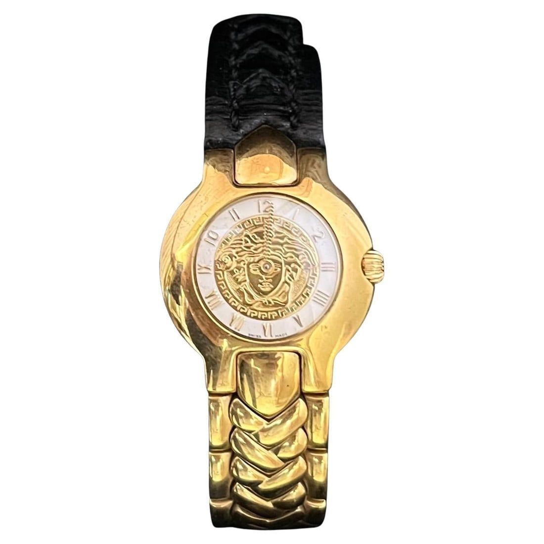 Gianni Versace 18K gold limited edition Medusa watch, number 104 of 500, estimated at $6,000-$7,000 at Jasper52.