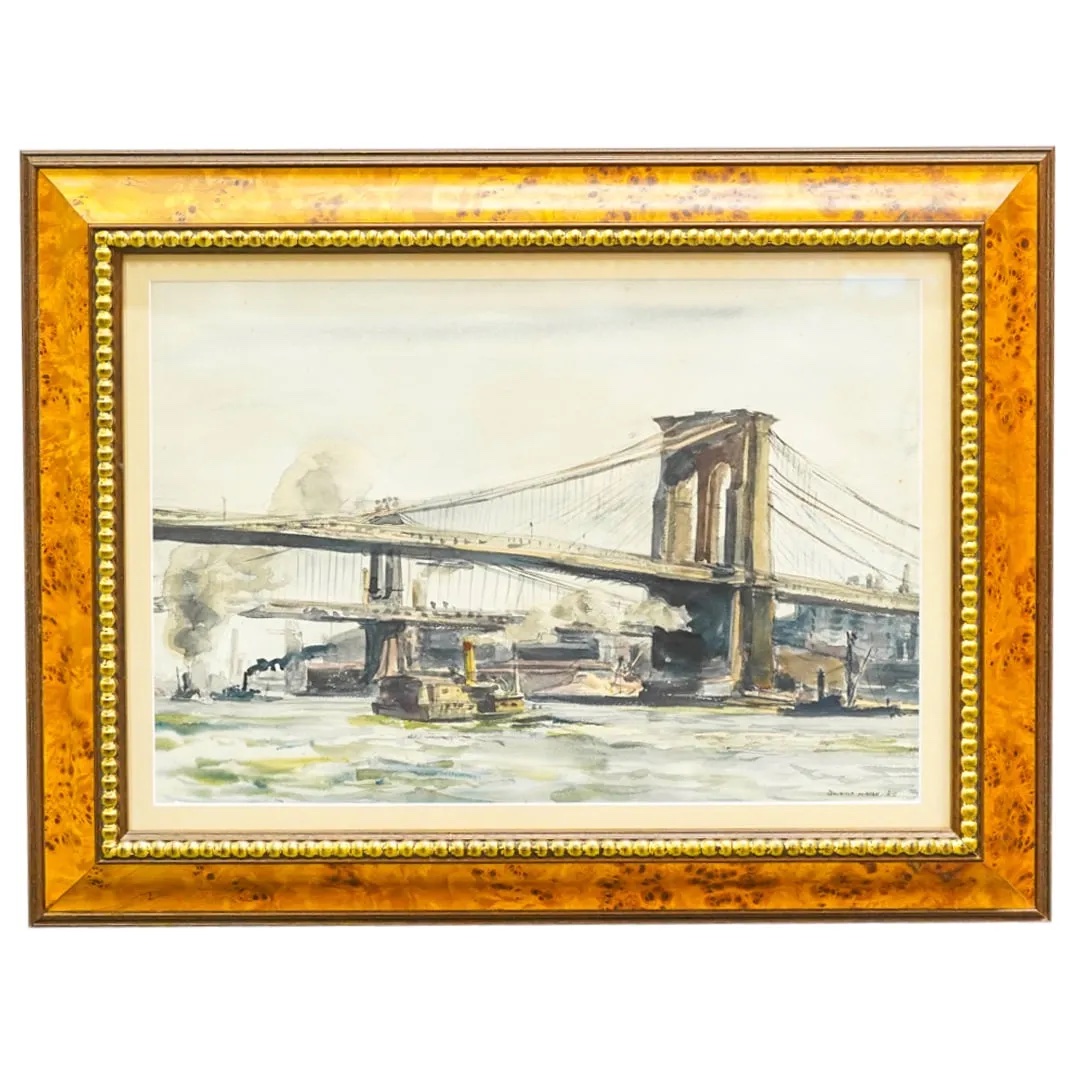 Reginald Marsh, 'Brooklyn Bridge,' estimated at $6,000-$12,000 at Akiba.
