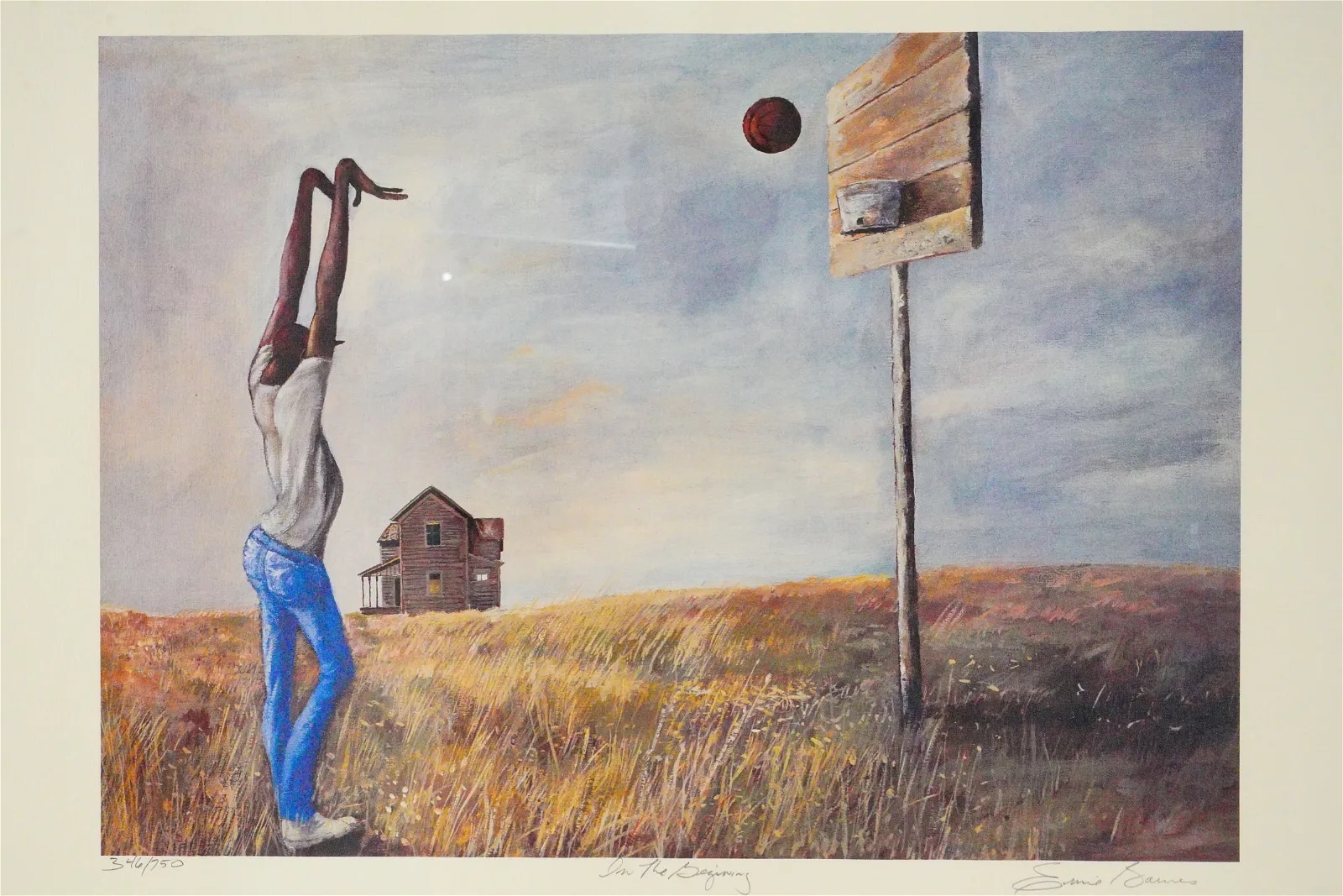 Ernie Barnes, 'In The Beginning' signed print, estimated at $6,500-$7,000 at GWS.