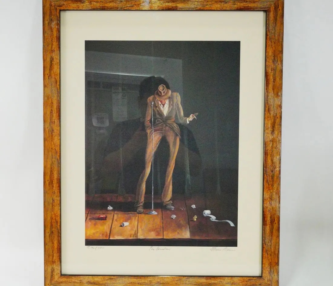 Ernie Barnes, 'The Comedian' signed print, estimated at $6,500-$7,000 at GWS.