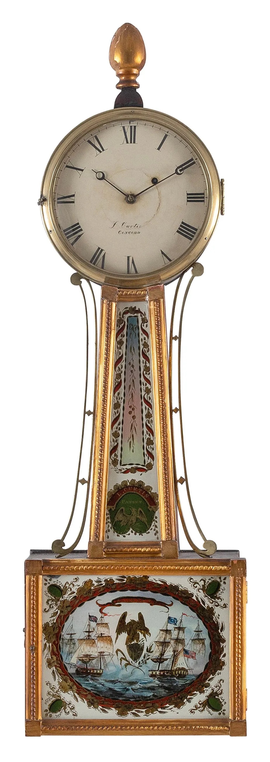 Lemuel Curtis banjo clock, estimated at $3,000-$5,000 at Eldred's.