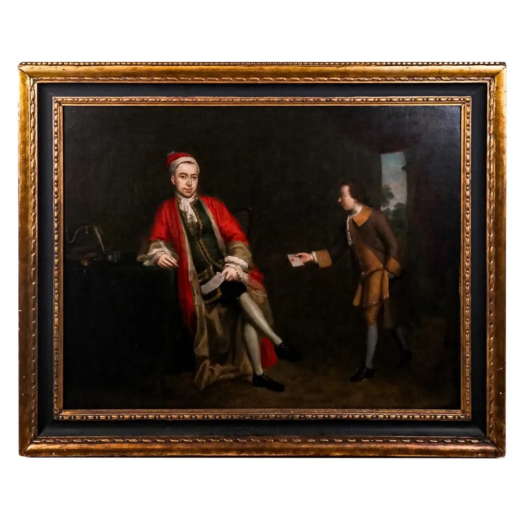 Attributed to Joseph Highmore, portrait of author and poet Alexander Pope, estimated at $2,500-$3,500 at Roland NY.