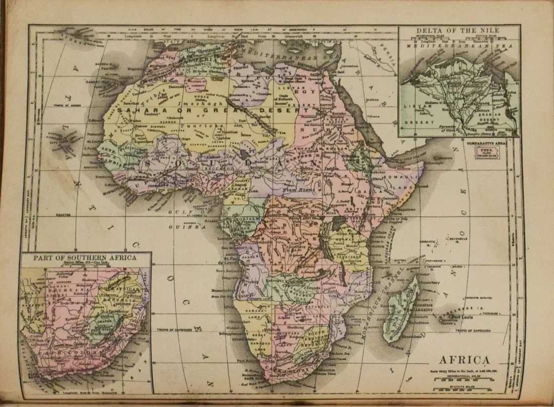 1891 Mitchell Map of Africa, estimated at $50-$60 at Jasper52.
