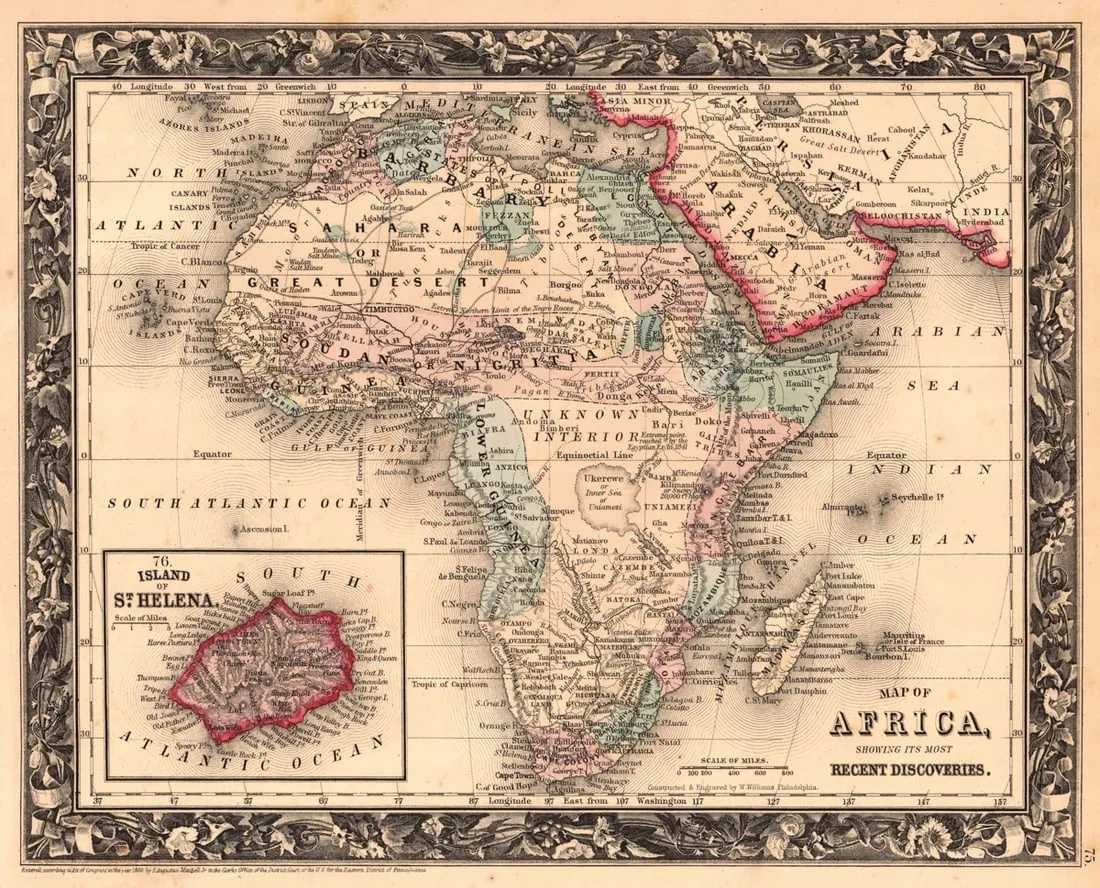 'Map of Africa, Showing Its Most Recent Discoveries,' estimated at $60-$70 at Jasper52.
