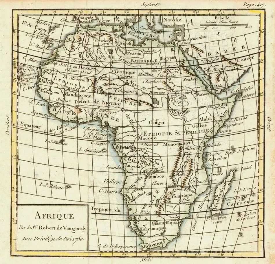 Afrique map, estimated at $90-$110 at Jasper52.