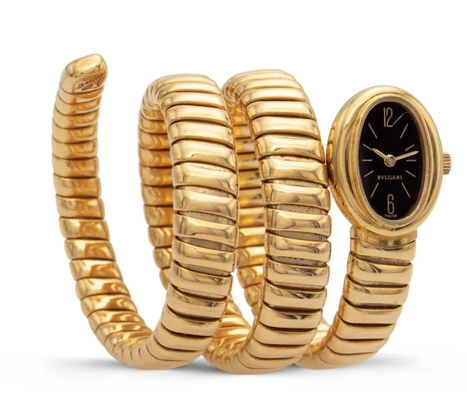 This Bulgari Tubogas watch bracelet from the 2000s took €14,000 ($15,130) plus the buyer’s premium in May 2021. Image courtesy of Colasanti Casa D’Aste and LiveAuctioneers.