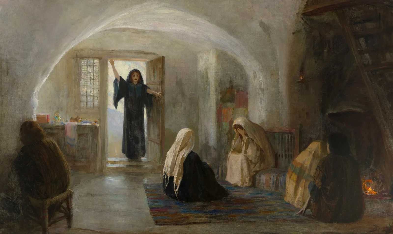 ‘And she went and told them that she had been with Him as they mourned and wept’ by Vasilii Dmitrievich Polenov, which sold for $1,738,013 with buyer’s premium at Bonhams March 20.