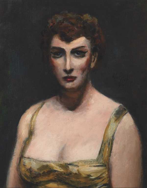 Walt Kuhn’s ‘Contralto,’ a 1947 oil portrait of a singer, earned $42,500 plus the buyer’s premium in March 2022. Image courtesy of Barridoff Auctions and LiveAuctioneers.