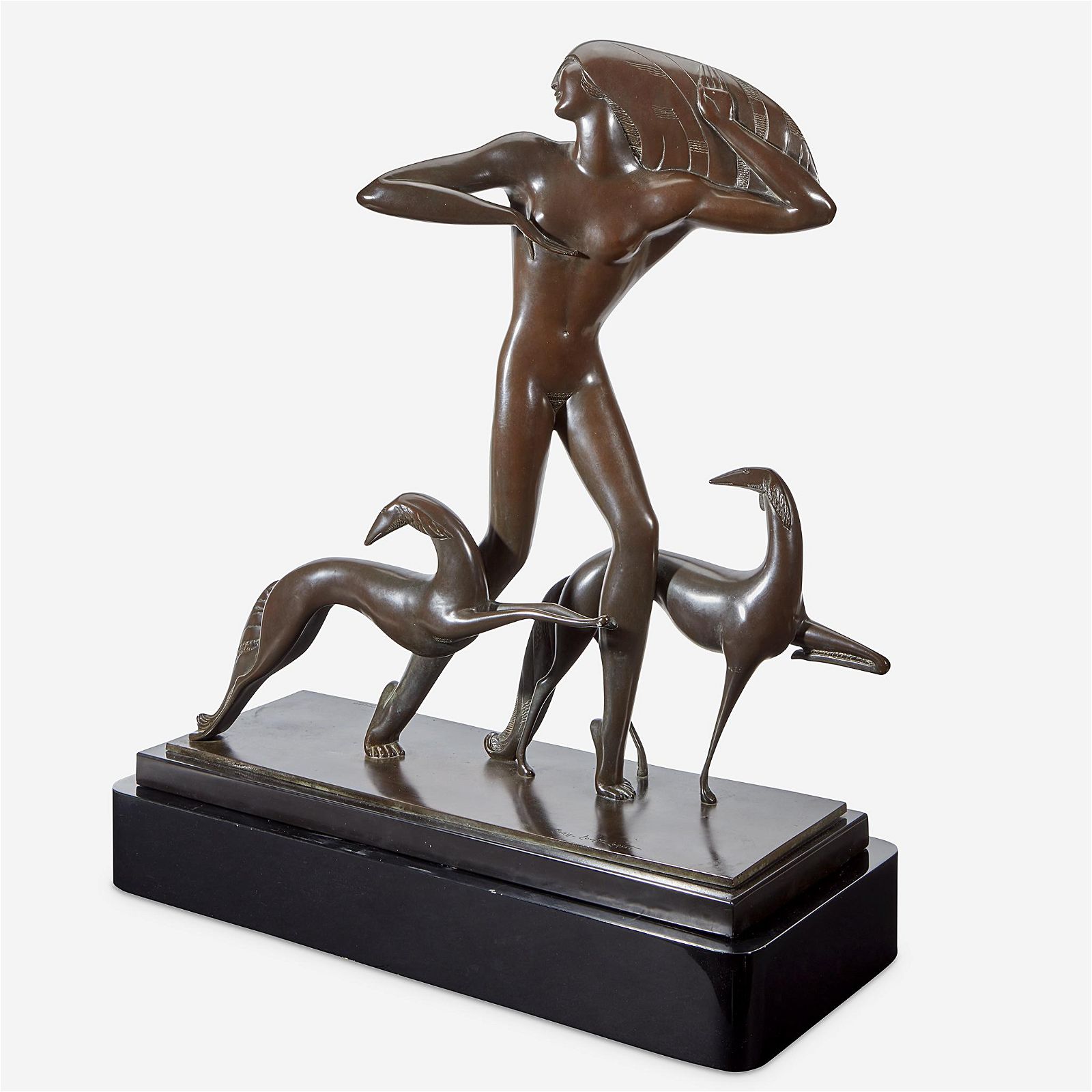 Another view of Boris Lovet-Lorski’s bronze, ‘Diana,’ which attained the highest price for the artist on the LiveAuctioneers platform when it sold for $47,500 plus the buyer’s premium in June 2021. Image courtesy of Freeman’s Hindman and LiveAuctioneers.
