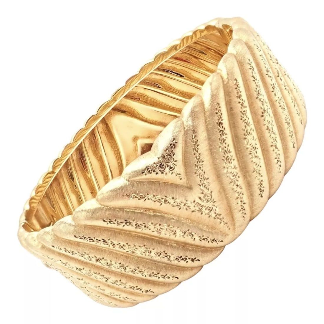 Mario Buccellati 18K gold wide cuff bracelet, estimated at $20,000-$24,000 at Jasper52.