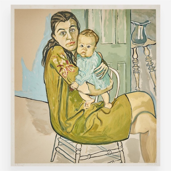 Alice Neel’s lithograph ‘Mother and Child (Nancy and Olivia)’ realized $5,500 plus the buyer’s premium in March 2023. Image courtesy of Freeman’s Hindman and LiveAuctioneers.