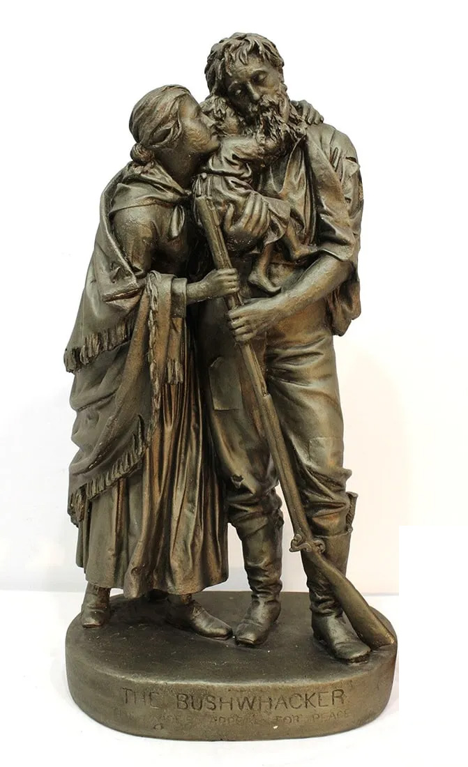 John Rogers, ‘The Bushwhacker / The Wife’s Appeal For Peace’, which hammered for $22,000 and sold for $27,500 with buyer’s premium at Ralph Fontaine Heritage Auctions.