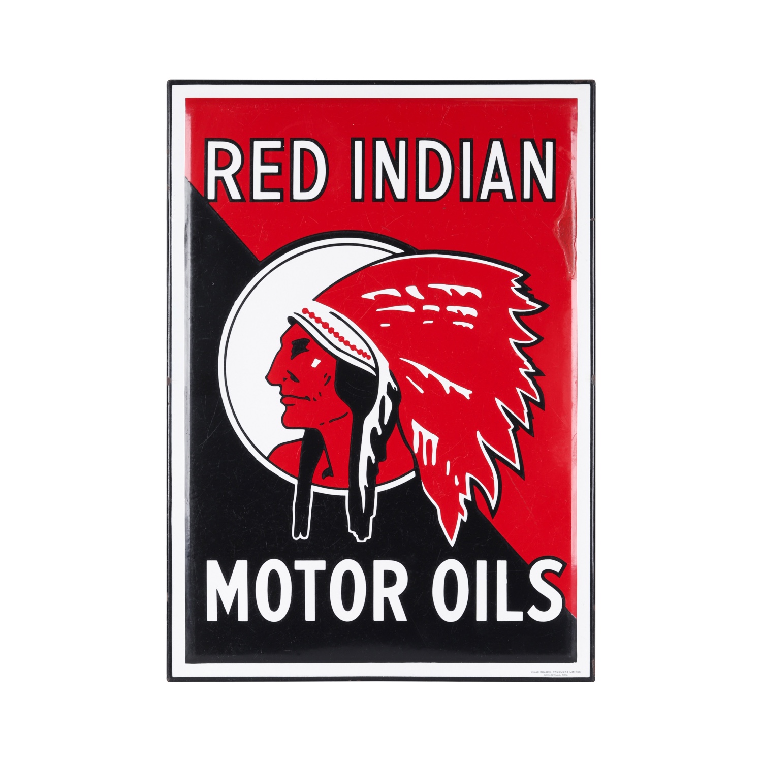 Red Indian Motor Oils sign, which sold for CA$12,000 ($10,905 with buyer’s premium) at Miller & Miller.
