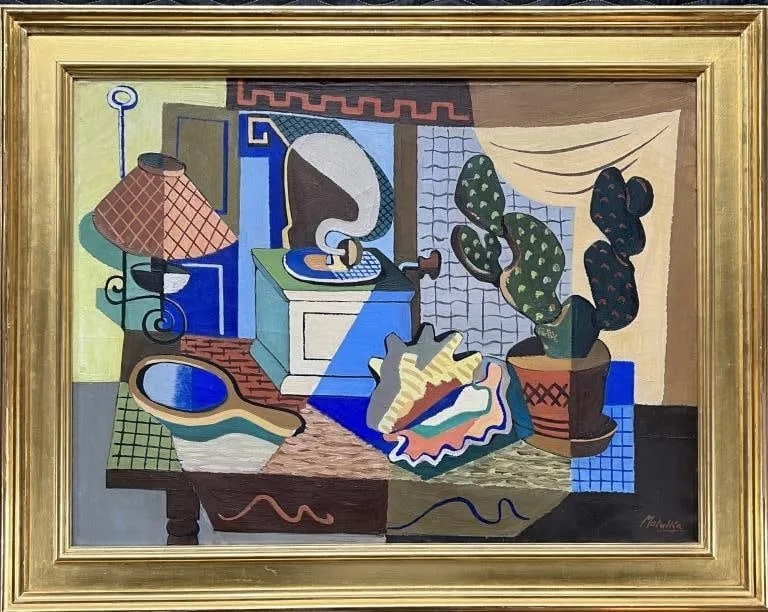 Jan Matulka, ‘Still Life With Gramophone’, which hammered for $50,000 and sold for $64,500 with buyer’s premium at Schwenke.