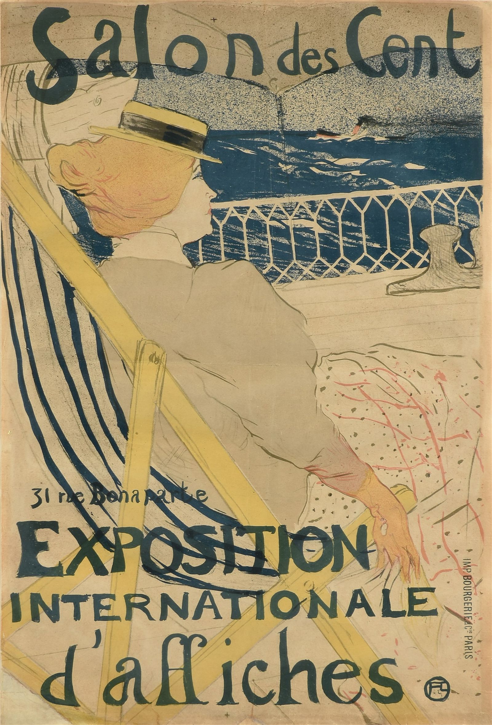 Henri de Toulouse-Lautrec, ‘La Passagère du 54 – Promenade en Yacht (The Passenger of 54 – Yacht Ride),’ estimated at $14,000-$16,000 at Simpson Galleries.
