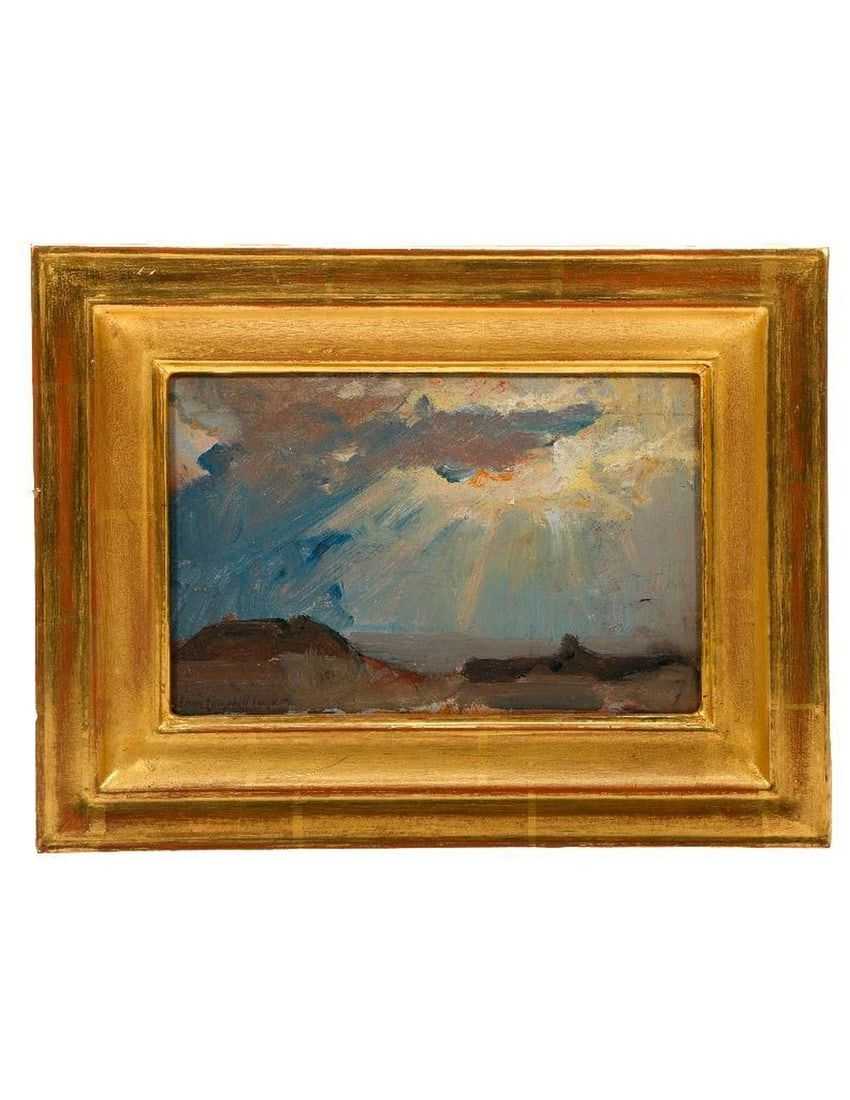 ‘Clouds and Sun with Golden Rays’ by Colin Campbell Cooper, estimated at $1,000-$1,500 at Turner Auctions + Appraisals.