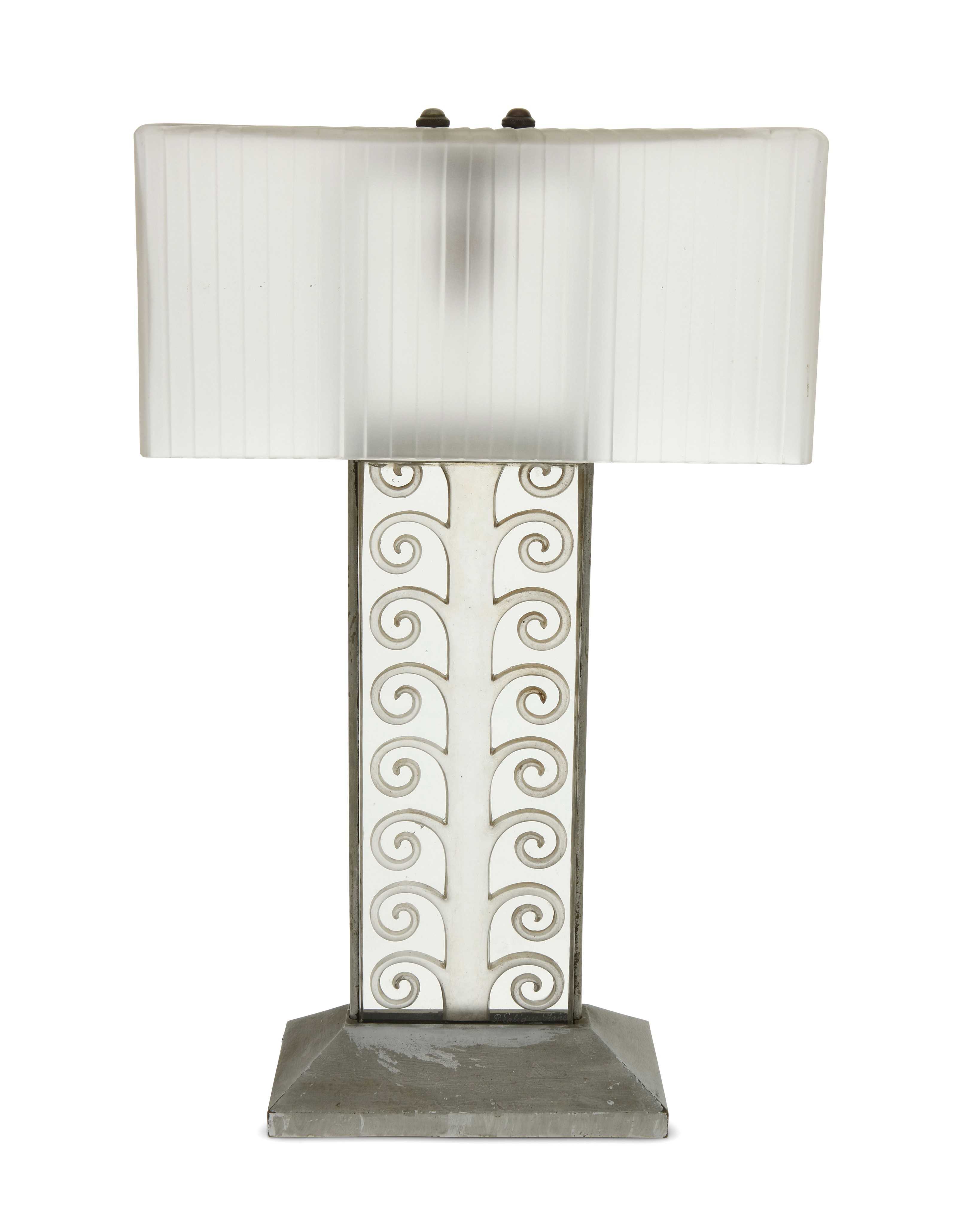 René Lalique Cardamine lamp, estimated at $8,000-$12,000 at Moran.