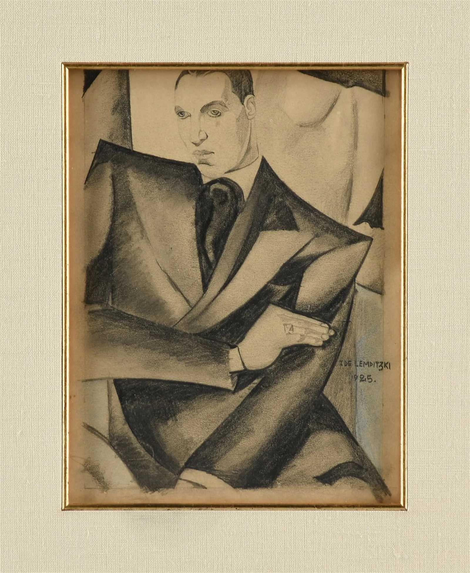 Tamara De Lempicka, 'The Marquis Sommi,' which sold for $67,500 ($85,725 with buyer’s premium) at Simpson Galleries.