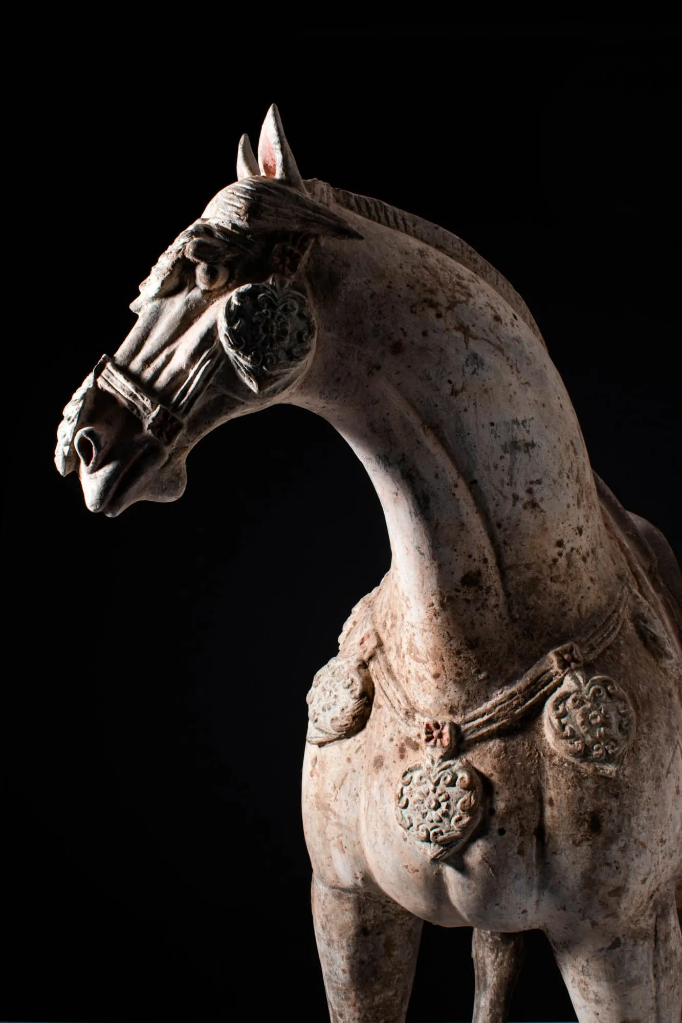 Chinese Tang Dynasty Terracotta Horse, estimated at £6,000-£9,000 ($6,400-$9,600) at Apollo.