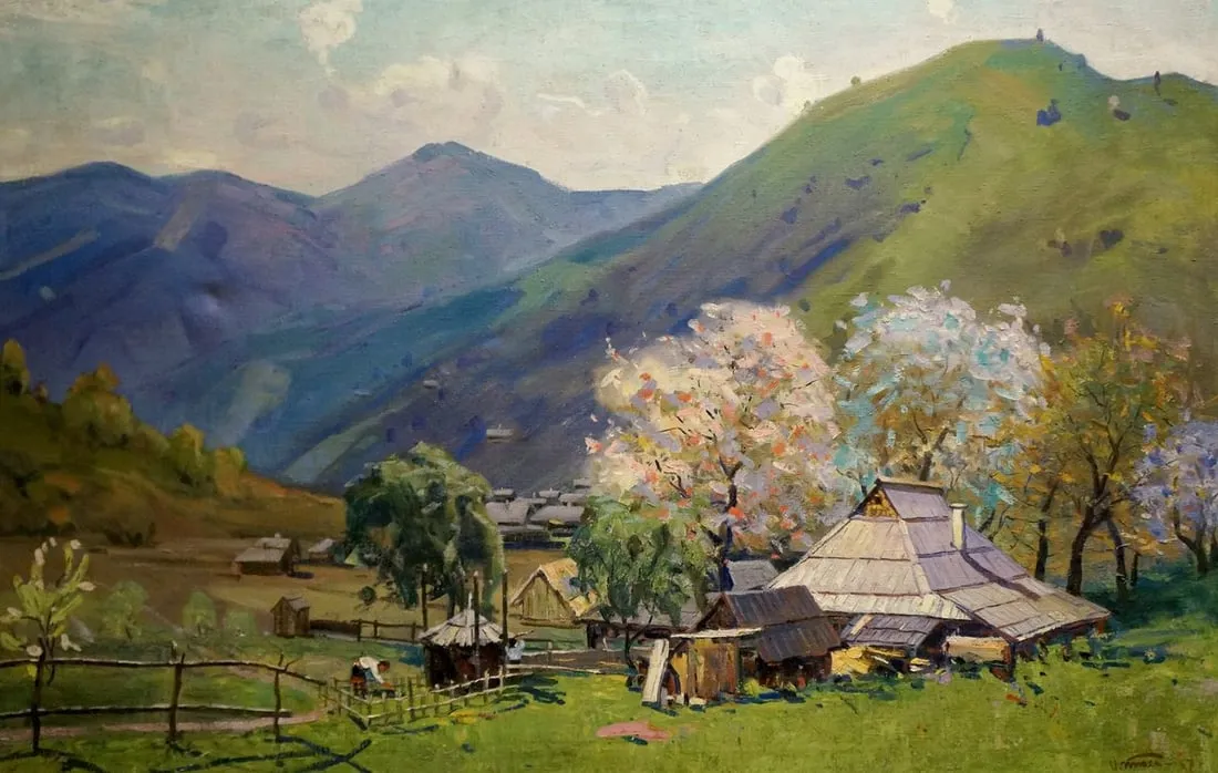 Tyukha Ivan Andreevich, 'Hut in the mountains,' estimated at $26,075-$37,250 at Jasper52.